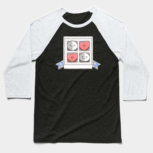 BT21 Tata Van Chocolates Baseball T-Shirt by ZeroKara